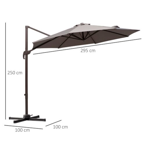 Birch Round Cantilever Parasol Shade